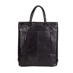 Kožený batoh 2v1 - černý