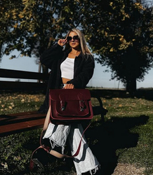 Kožená taška RUBY - starorůžová