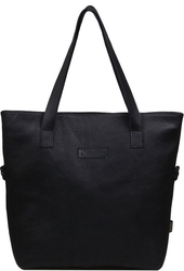 Velká kožená taška MAXI SHOPPER - černá