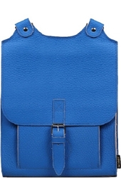 Modrý kožený batoh