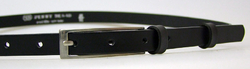 Dámský tenký kožený opasek 15-1-60 černý - obvod pasu 105cm  - kopie