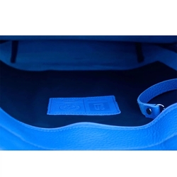 Kožená taška SHOPPER - modrá