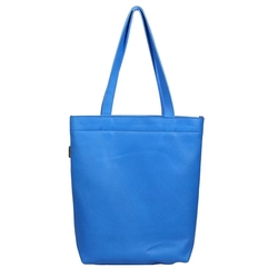 Kožená taška SHOPPER - modrá
