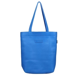 Kožená taška SHOPPER - modrá