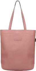 Růžová kožená taška SHOPPER 