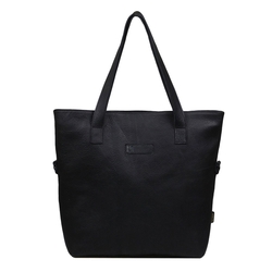 Černá kožená taška SHOPPER 