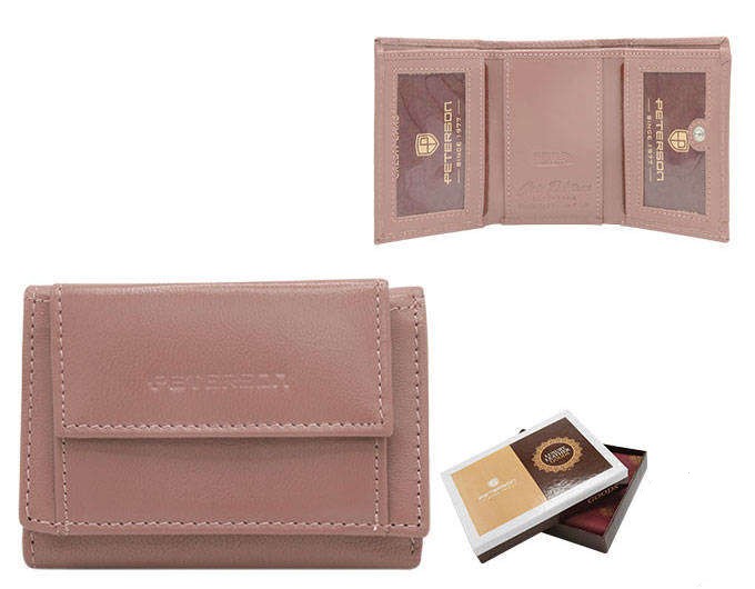 Dámský kožená peněženka - starorůžová