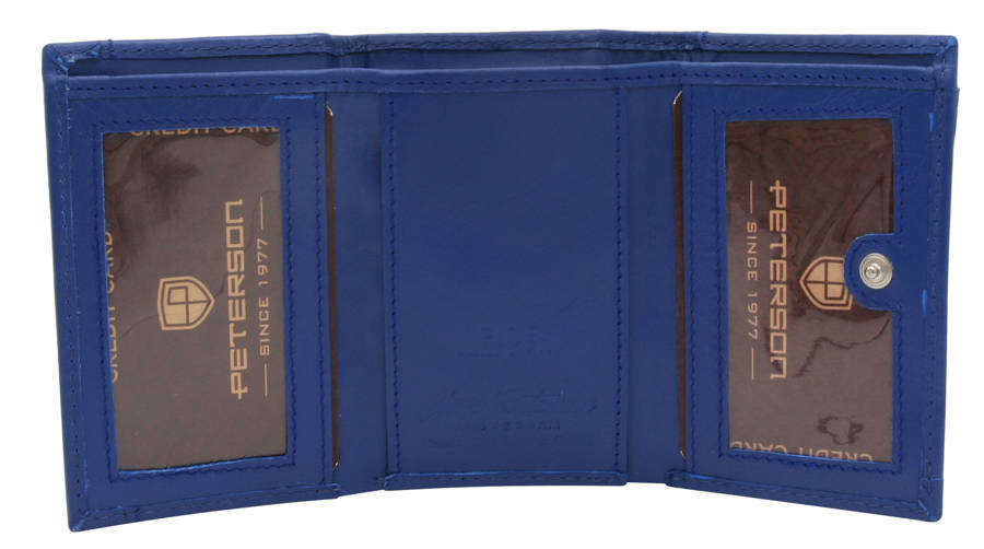 Dámský kožená peněženka - modrá