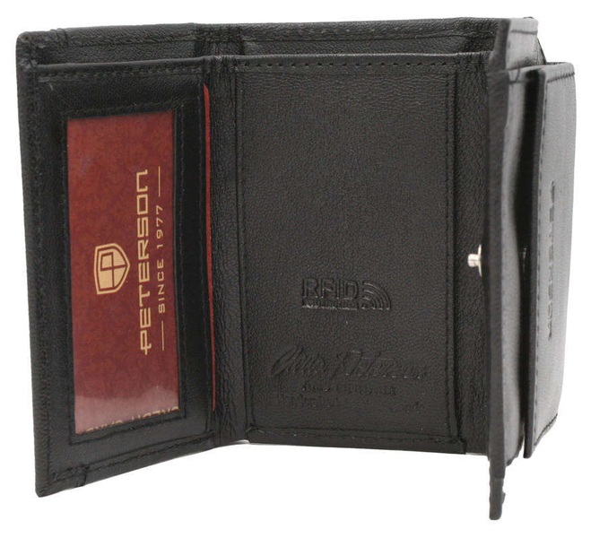 Dámský kožená peněženka - černá